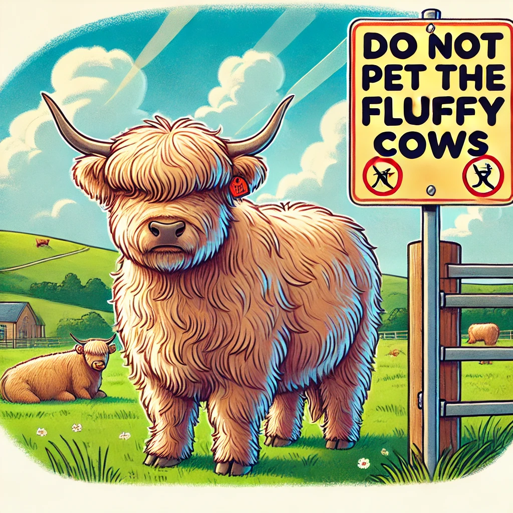 Don’t pet the fluffy cows!